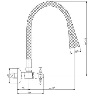 Смеситель для кухни Rav Slezak Morava Retro MK302.5/13S хром серый